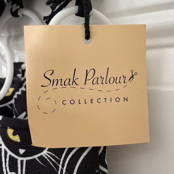 Smak Parlour Unique Vintage Scaredy Cat Cut Out Mini Dress - Picture 7 of 7